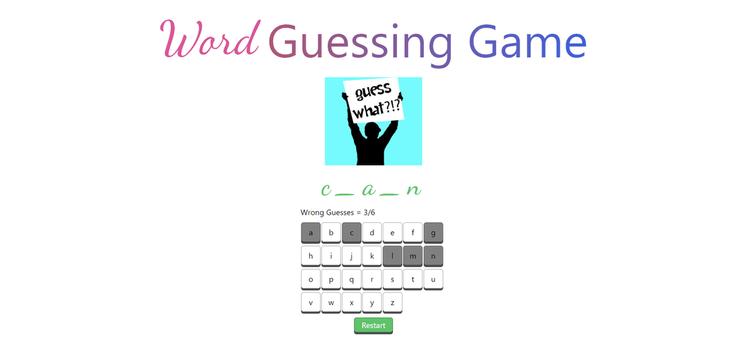 Word Guessing Game